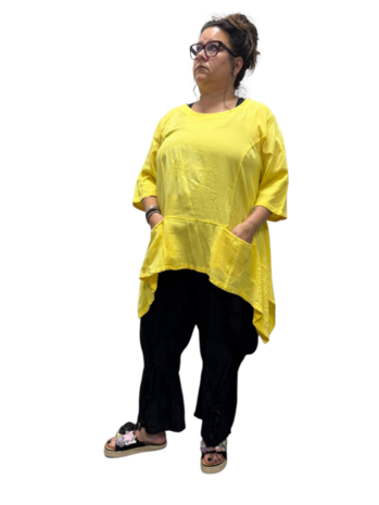 Shirt geel  A-lijn 100% cotton