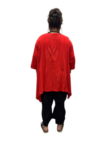 Shirt-A-lijn-100%-cotton rood
