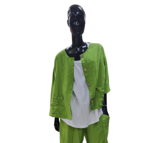 Jasje/vest groen met knoopsluiting