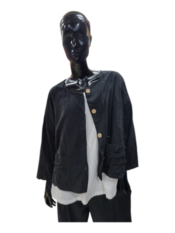 Jasje/vest zwart met knoopsluiting