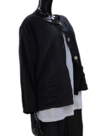 Jasje/vest zwart met knoopsluiting