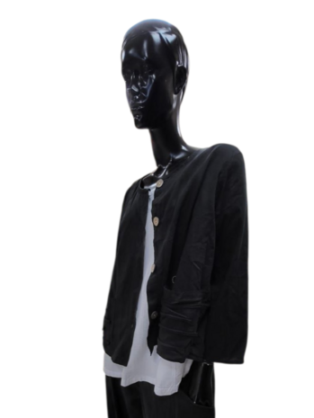Jasje/vest zwart met knoopsluiting