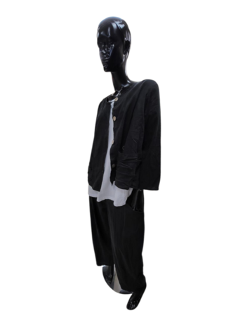 Jasje/vest zwart met knoopsluiting