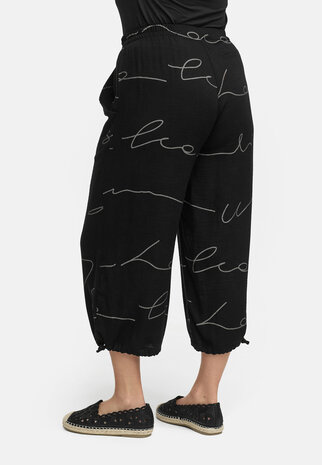 Kekoo broek patroon 'Serra' zwart print