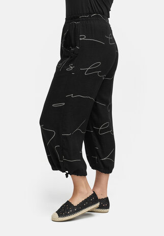 Kekoo broek patroon 'Serra' zwart print