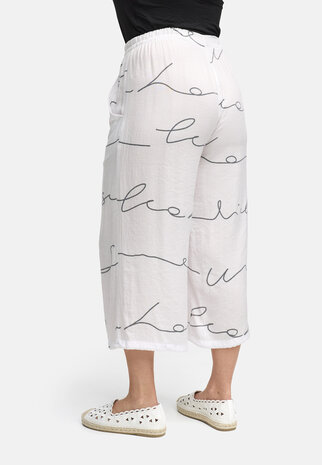Kekoo broek patroon 'Serra' wit print