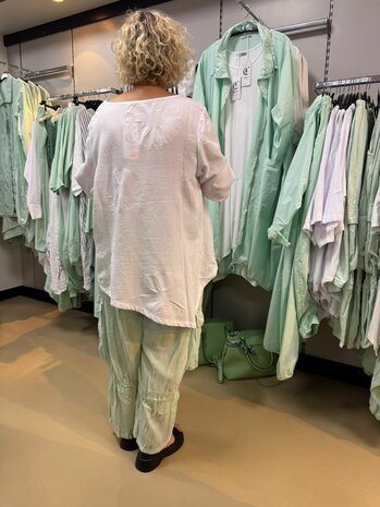 Shirt wit  A-lijn asymmetrisch