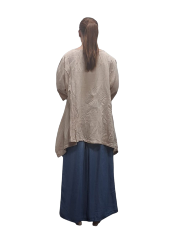 lange beige tuniek 100% katoen