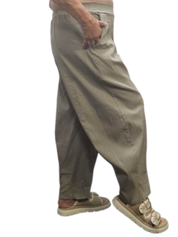  Broek greige stretch