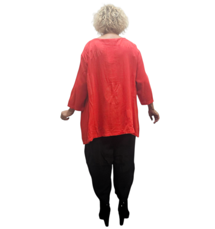 Shirt-rood-A-lijn-100-cotton