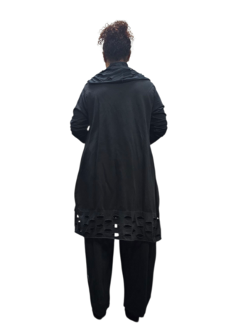 Lange ballon tuniek/jurk zwart 