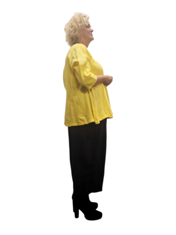 Shirt 100% cotton-geel-A-lijn