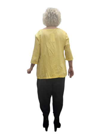 Shirt 100% cotton-geel-A-lijn