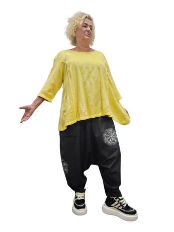 Shirt 100% cotton-geel-A-lijn
