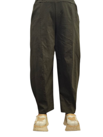 Broek armygroen stretch