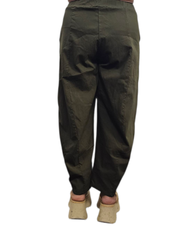 Broek armygroen stretch
