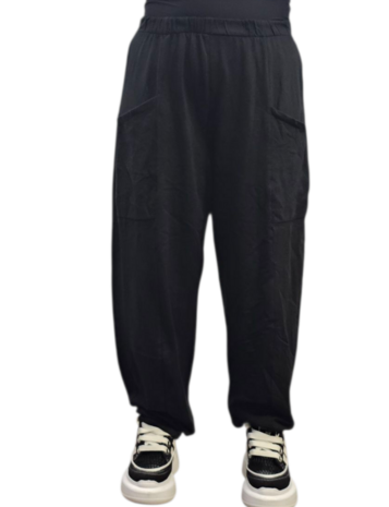 Wijde broek zwart 100% cotton