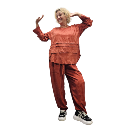 soepel vallende broek met centuur Terra