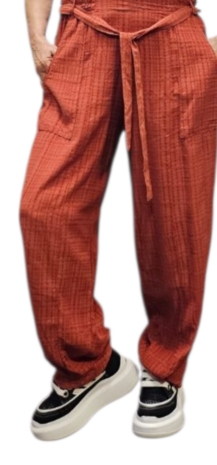 soepel vallende broek met centuur Terra