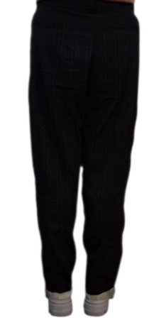 soepel vallende broek met centuur zwart 