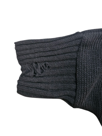 Ruim vallend vest Bella zwart met grote rits