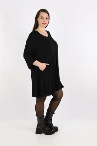 Basic Big shirt Skye zwart