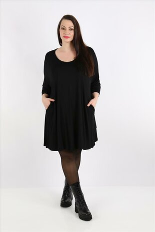Basic Big shirt Skye zwart