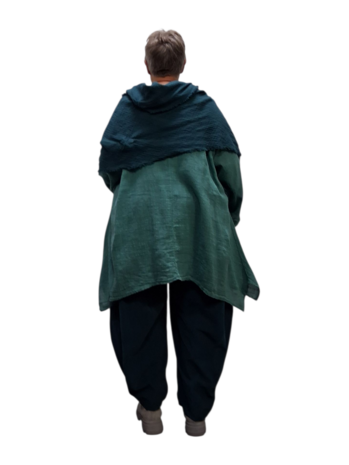 Omslagdoek grote sjaal patrol mousseline stof