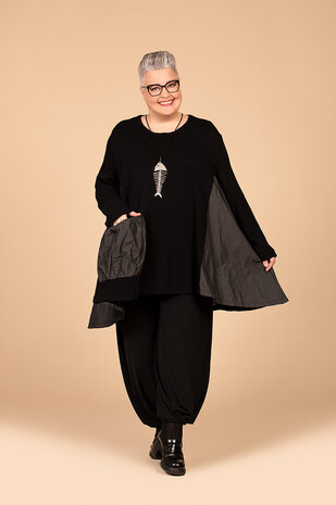 Prima Shirt, effen zwart