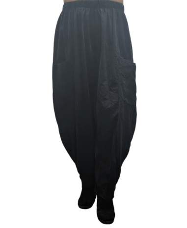 Broek fijne corduroy zwart