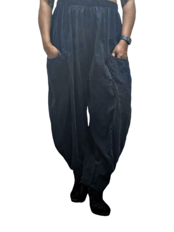 Broek fijne corduroy zwart