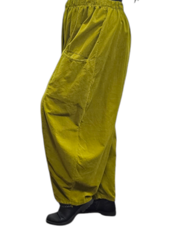 Broek olijfgroen fijne corduroy 