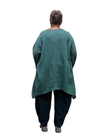 A lijn tuniek zeegroen
