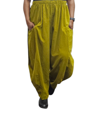 Broek olijfgroen fijne corduroy 