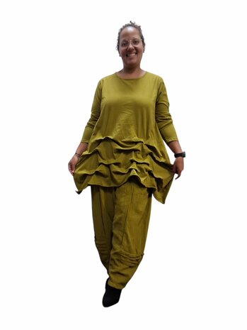 Tuniek groen met ophaaltjes