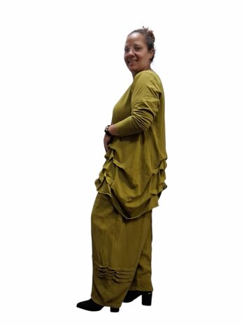 Tuniek groen met ophaaltjes