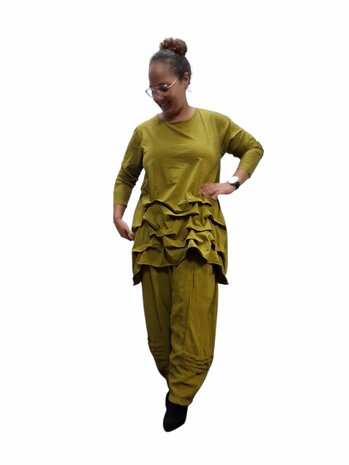 Tuniek groen met ophaaltjes