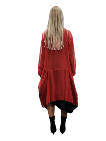 Tuniek/jurk tule rood