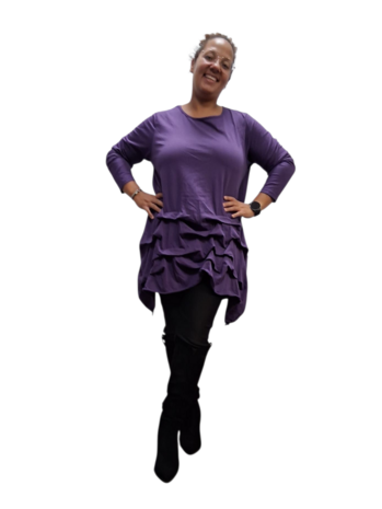 Tuniek purple met ophaaltjes