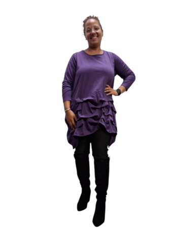 Tuniek purple met ophaaltjes