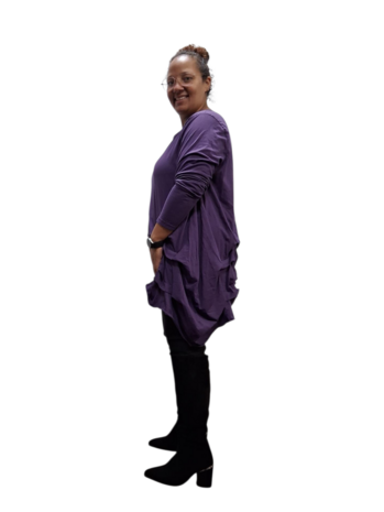 Tuniek purple met ophaaltjes