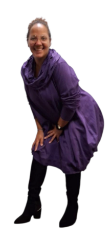 Tuniek -jurk - A-lijn purple met aparte kol en zoom