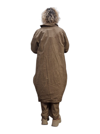 Ballonjas/vest zand stonewashed