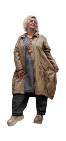 Ballonjas/vest zand stonewashed