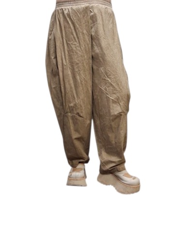 Wijde broek zand stonewashed