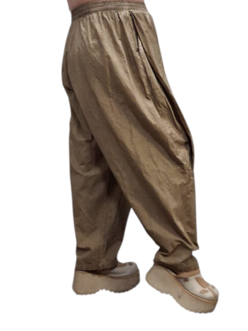 Wijde broek zand stonewashed