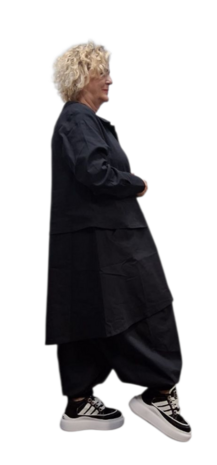 Kekoo parkablouse  'Isara' stretch zwart
