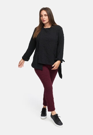 Tregging van viscose-stretch 'Floréa'rood