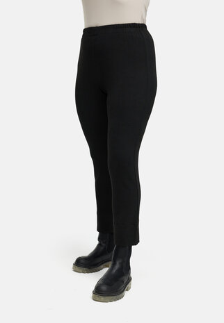 Tregging van viscose-stretch 'Floréa' zwart