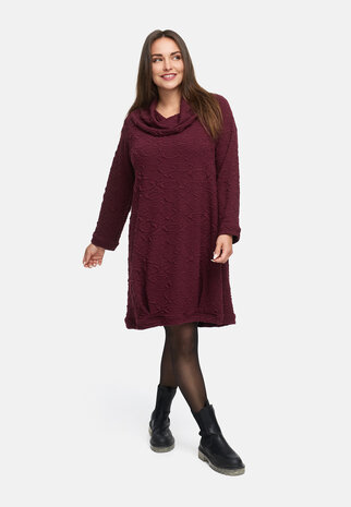 Elegant jurkje van viscose-stretch 'Floréa' rood